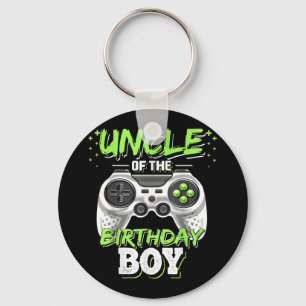 Uncle of the Birthday Boy Matching Video Game Keychain
