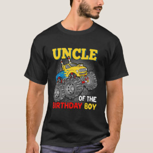 Uncle Of The Birthday Boy Monster Truck Birthday T-Shirt