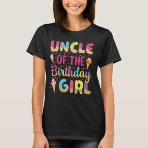 Uncle Of The Birthday Day Ice Cream Party Matching T-Shirt