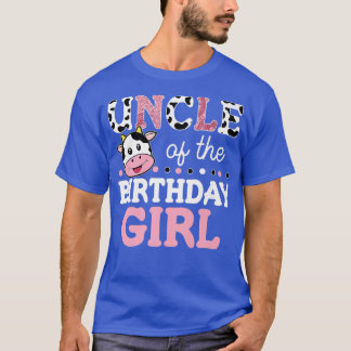 Uncle of The Birthday Girl Farm Cow Daddy Papa 1s T-Shirt