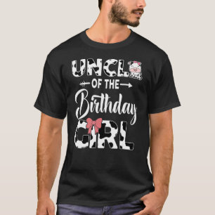 Uncle Of The Birthday Girl Farming Barnyard Birthd T-Shirt