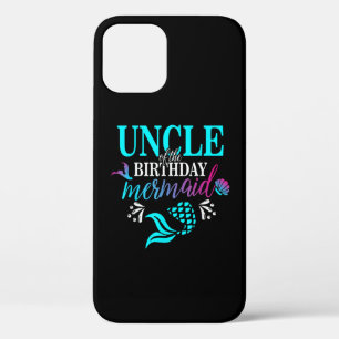 Uncle Of The Birthday Mermaid Matching Family iPhone 12 Case