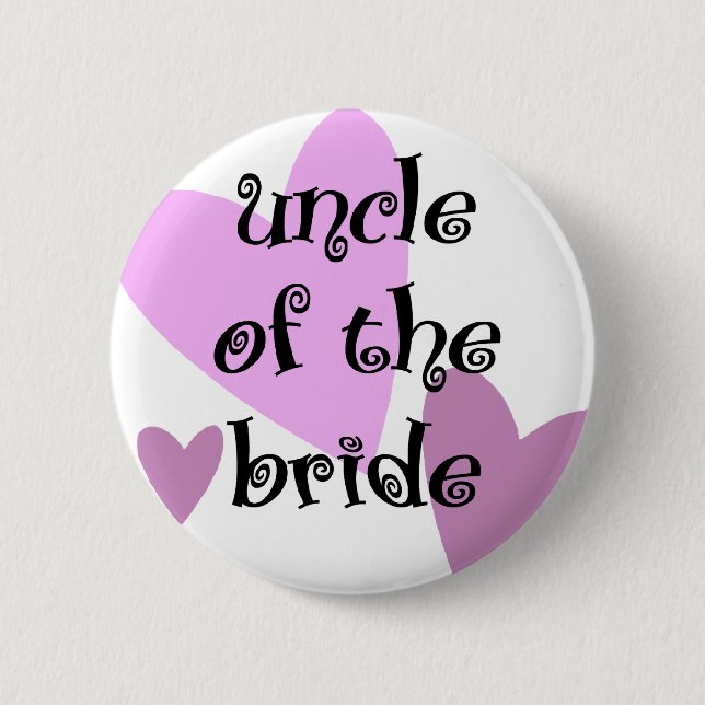Uncle of the Bride 2 Inch Round Button (Front)