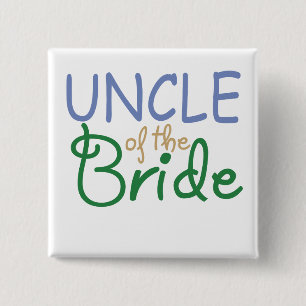 Uncle of the Bride 2 Inch Square Button