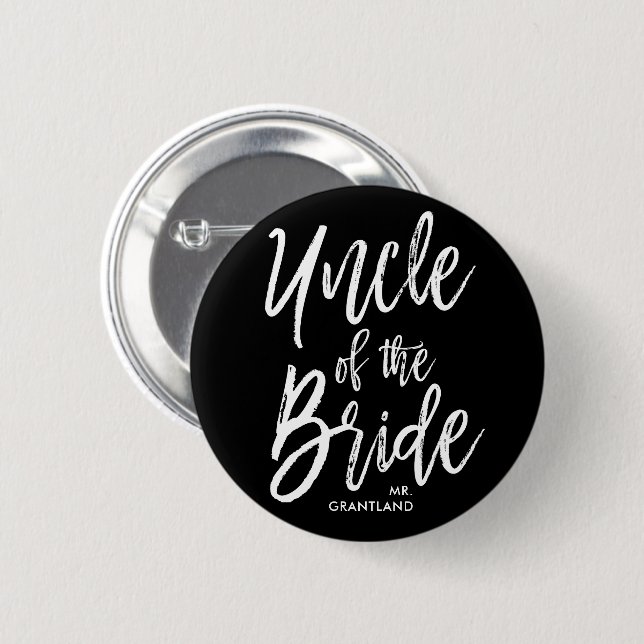 Uncle of the Bride | Script 2 Inch Round Button (Front & Back)