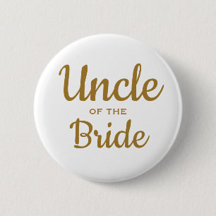 Uncle of the bride wedding button