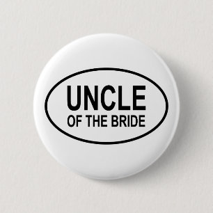 Uncle of the Bride Wedding Oval 2 Inch Round Button