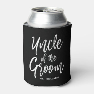 Uncle of the Groom Script Style Custom Wedding Can Cooler