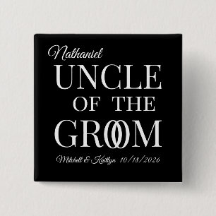Uncle of the Groom Wedding 2 Inch Square Button