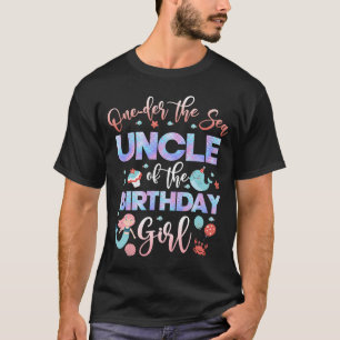 Uncle Of The Mermaid Birthday Girl Under Sea Papa T-Shirt
