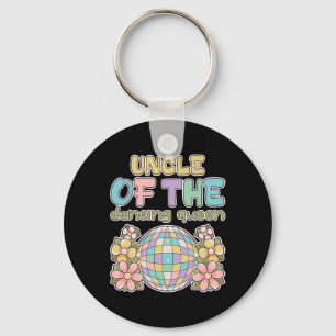 Uncle Of The Queen Dancing Retro 17th Birthday Fam Keychain