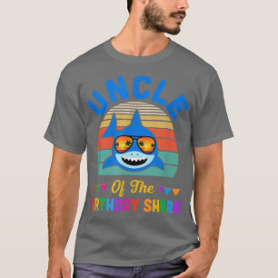 Uncle Of The Shark Birthday Uncle Matching Family  T-Shirt