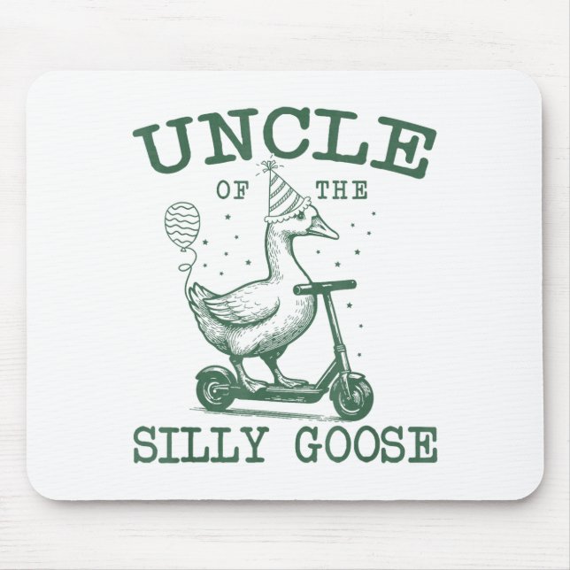 Uncle Of The Silly Goose First Birthday Family Mat Mouse Pad (Front)