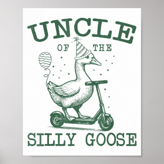 Uncle Of The Silly Goose First Birthday Family Mat Poster (Front)
