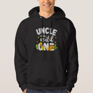 Uncle of the Wild One Zoo Birthday Safari Jungle A Hoodie
