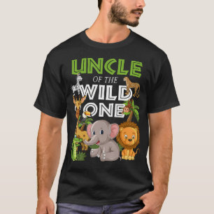 Uncle Of The Wild One Zoo Birthday Safari Jungle A T-Shirt