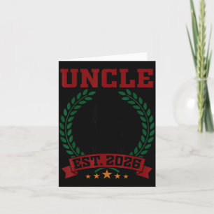 Uncle of The Year Est 2026 New Father Mother with Card