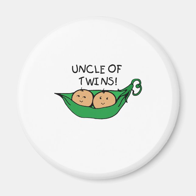 Uncle of Twins Pod Magnet (Front)