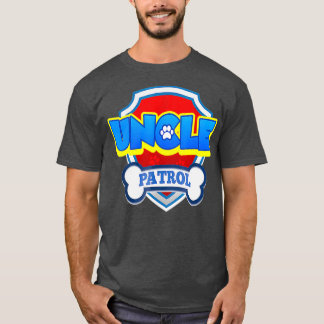 Uncle Patrol Dog Funny Gift Birthday Party T-Shirt