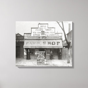 Uncle Paul's Pawn Shop, 1899 Canvas Print