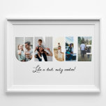 Uncle Photo Collage 5 Pictures Collage Poster<br><div class="desc">This is a photo collage poster that spells out the word UNCLE along with a custom message. This is the perfect gift for an uncle for uncle's day,  his birthday or Christmas. Frame not included.</div>