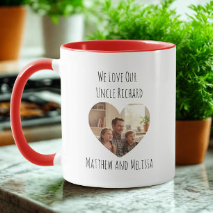 Uncle Photo Heart Mug