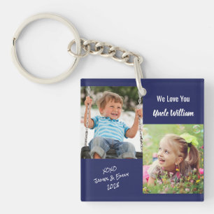 Uncle Photos Blue Keychain