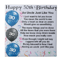 Uncle poem - 30th Birthday
