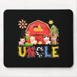 Uncle Red Farm Cow Birthday Boy Matching Family Pa Mouse Pad