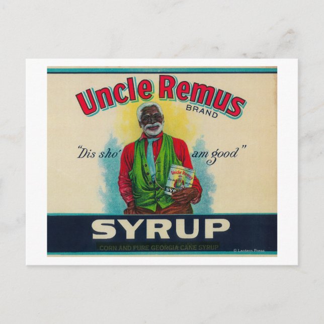 Uncle Remus Syrup LabelCairo, GA Postcard (Front)