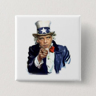 Uncle Sam 2 Inch Square Button