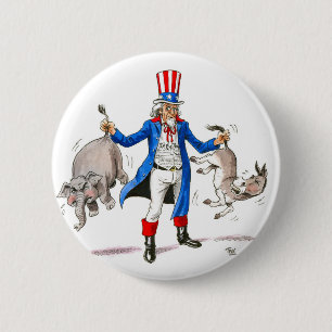 Uncle Sam 3 2 Inch Round Button