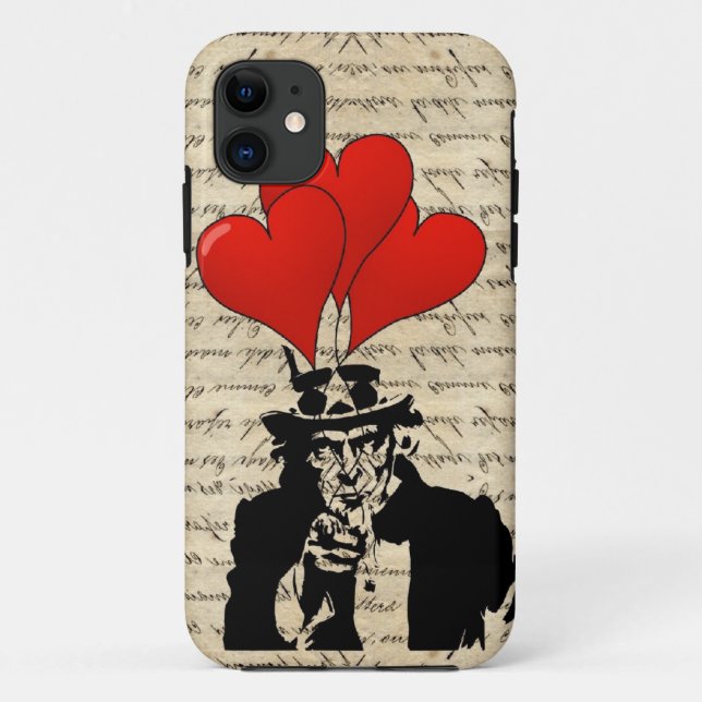 Uncle Sam and balloons Case-Mate iPhone Case (Back)