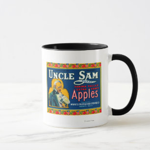 Uncle Sam Apple Label (blue) - Wapato, WA Mug