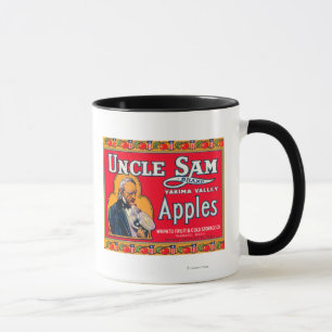 Uncle Sam Apple Label (red) - Wapato, WA Mug
