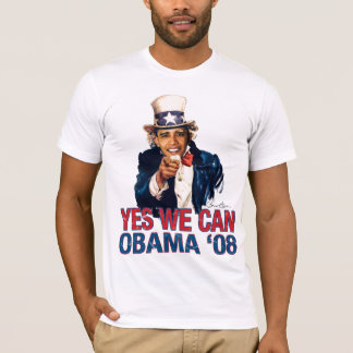 Uncle Sam - Barack Obama 08 YES WE CAN T-Shirt
