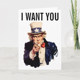UNCLE SAM BIRTHDAY CARDS, FUNNY CARD