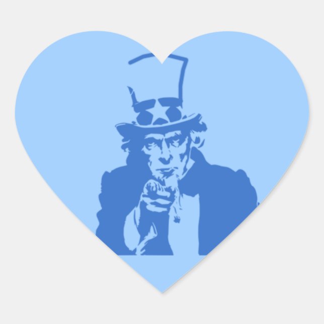 Uncle Sam (Blue) on Stickers (Front)