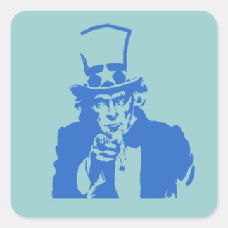 Uncle Sam (Blue) on Stickers