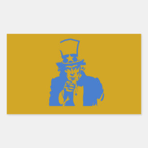 Uncle Sam (Blue) on Stickers