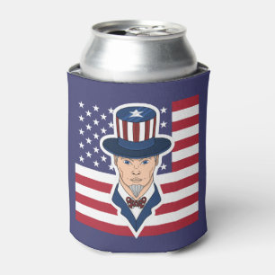 Uncle Sam cartoon Can Cooler