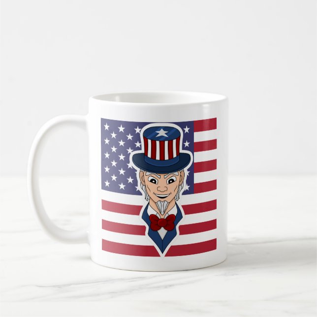 Uncle Sam cartoon Coffee Mug (Left)