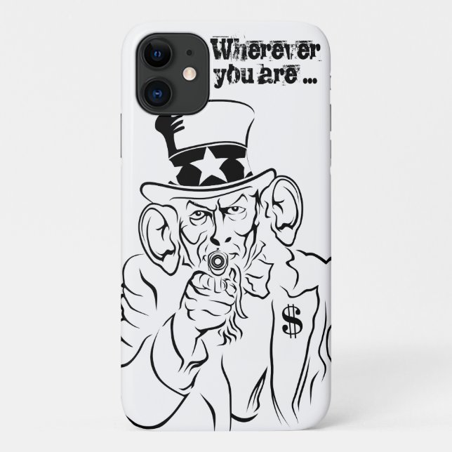 Uncle Sam Case-Mate iPhone Case (Back)