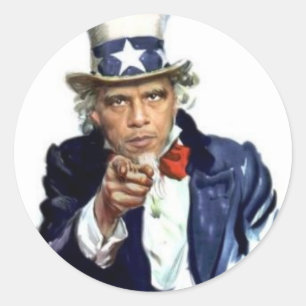 Uncle Sam Classic Round Sticker