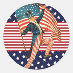Uncle Sam Classic Round Sticker