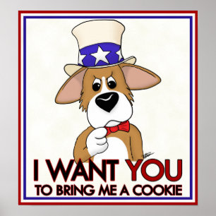 Uncle Sam Corgi Poster