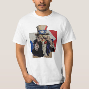 Uncle Sam covering his face in shame political T-Shirt