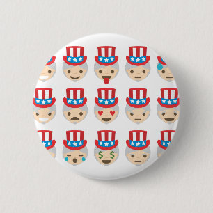 uncle sam emoji 2 inch round button