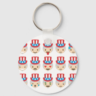 uncle sam emoji keychain