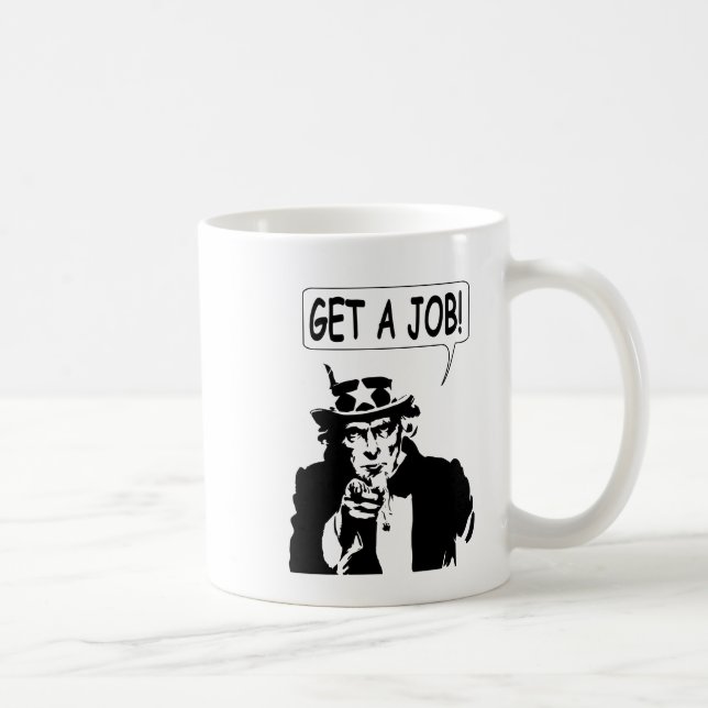 Uncle Sam Get A Job Coffee Mug (Right)